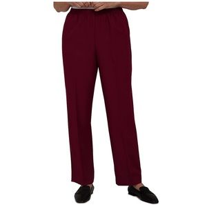 Alfred Dunner Classic Knit Pull-on Pants - Blackberry - Size 14P